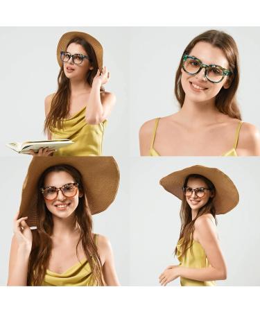 Viseng Women's Showbiz Square Blue Light Blocking Reading Glasses - Stylish 3 Pack (+2.0 Diopters) for Ultimate Eye Protection - Buy Online on GoSupps.com