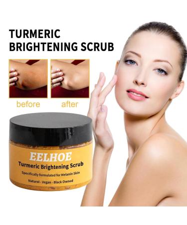 Turmeric Brightening Body Scrub for Dark Inner Thighs, Bikini Area & Underarms - Sea Salt Exfoliation for Hyperpigmentation Treatment & Dark Spots (1PC) - Buy Online on GoSupps.com