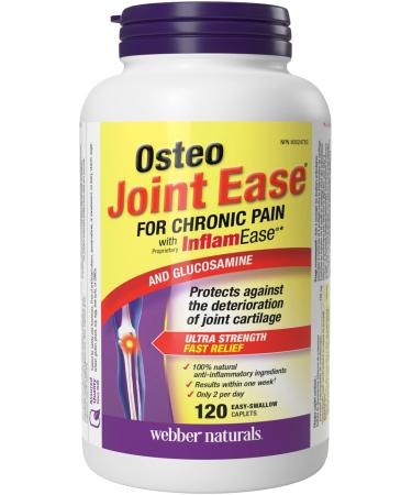 Webber Naturals Osteo Joint Ease with InflamEase and Glucosamine 120 Caplets Nutritional Supplement