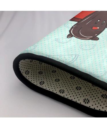 YYHHAOFA Sunflower Seeds Watermelon Seeds Pattern Flannel Anti-Slip Floor mat 36"x24" : Fine Velvet Non-Slip Durable Soft White - Buy Online on GoSupps.com