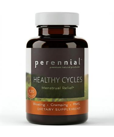 Perennial Healthy Cycles PMS and Period Relief Supplement with Vitex, Dong Quai, and Raspberry Leaf Supports Menstrual Balance and Comfort Natural Formula for Women s Cycle Health 120 Capsules