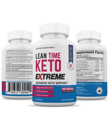 (10 Pack) Lean Time Extreme Keto Pills 1675MG New & Improved Formula Contains Apple Cider Vinegar Extra Virgin Olive Oil Powder Green Tea Leaf 600 Capsules - Buy Online on GoSupps.com