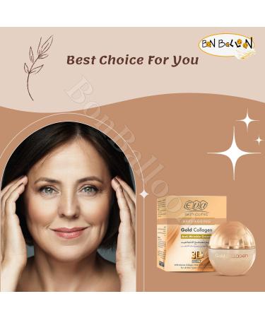 Buy Eva Skin Clinic Gold Collagen Cream 3D Effect - Marine Collagen & Pure Gold for All Skin Types - Fragrance Free - 1.76 oz / 50 ml - Buy Online on GoSupps.com