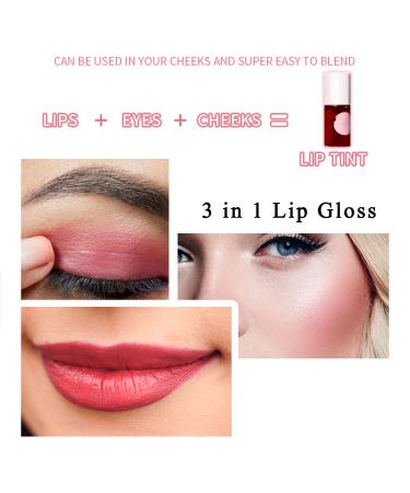 Mini Lip Stain Tint Set - Hydrating & Waterproof | Long Lasting Shimmery Lip Color Makeup - 2 Strawberry Shades - Buy Online on GoSupps.com