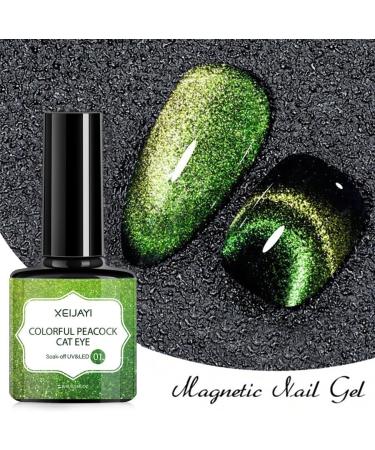 Cat Eye Gel Nail Polish Set 6 Colors Galaxy Holographic Magnetic UV Nail Polish with Magent Stick Sparkly pink blue nails Rainbow Shiny Nail ArtBase Black Nail Varnish and Gel Nail DIY Nail Salon 02 - Buy Online on GoSupps.com