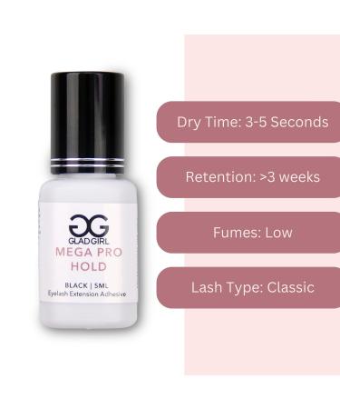 GladGirl Mega Pro Hold Lash Extension Glue | 2ml | Volumizing Low Fumes 3 Weeks Retention | Fast Drying International Shipping - Buy Online on GoSupps.com