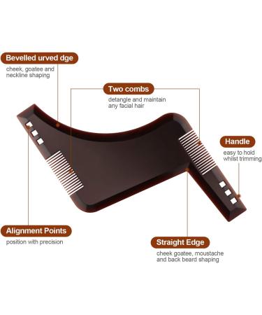 Singwow 2-in-1 Beard Shaping Tool & Shaving Bib Set - Grooming Template + Apron | Ultimate Gift for Men's Beard Trimming Kit - Buy Online on GoSupps.com