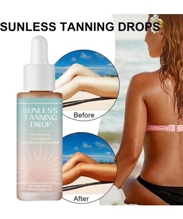  G n rique Body Tanning Drops Nourishing Tanning Drops Long-Lasting Hydrating Mild Natural Beauty Lotion for Home Beach Travel Outdoor Vacation Sunless Tan 60 ml - Buy Online on GoSupps.com