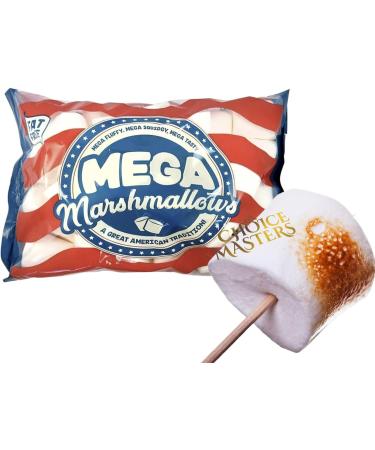 Giant XXL American Style Toastin' Marshmallows Extra Large Mega Marshmallow. Extra Tasty and Extra Fluffy. Fat Free for Barbeque Bonfire Roast and Smores. 550g Jumbo Size of Delicious Squishy Mellows - Buy Online on GoSupps.com