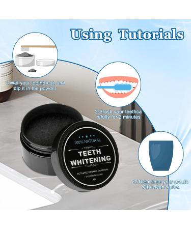Buy Spermuoy Tooth White Set Activated Charcoal Powder Bamboo Toothbrush & Whitening Strips for Bright White Teeth | International Shipping Available - Buy Online on GoSupps.com