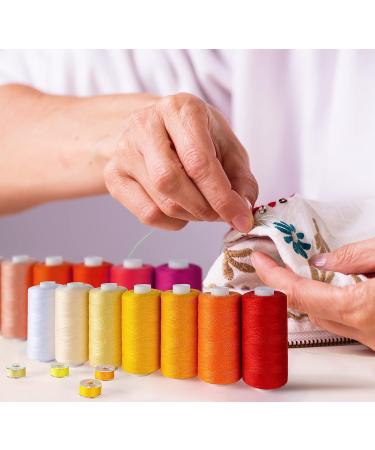 ilauke 72Pcs Sewing Thread Set - 700Yds, 36 Colors Polyester Thread Spools - Compatible with Brother, Singer, Janome - Includes Prewound Bobbins - Sewing Supplies - Buy Online on GoSupps.com
