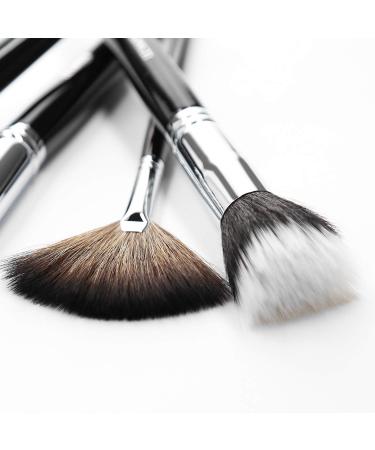 T4B Lussoni 100 Series Professional Make-Up Brush Set - Foundation Concealer Liquid & Cream Cosmetics - Round Flat Angled Conical & Kabuki Duo Fiber Brushes for International Shipping - Buy Online on GoSupps.com