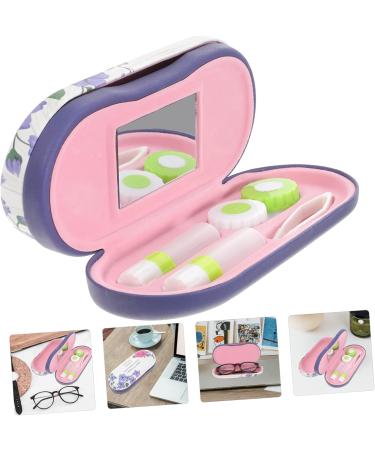 Healvian 2-in-1 Double-Layer Glasses Case for Children | Travel Tweezers & Accessories | Violet Reading Glasses Case with Flocked Cloth - Buy Online on GoSupps.com