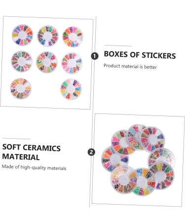 minkissy 48 Boxes Soft Pottery Nail Accessories Charms Fruit Slice Patch Polymer Spacer Beads Scrapbooking Embellishment Nail Decorations Round Spacer Beads Bulk Polymer Clay 3d Assorted - Buy Online on GoSupps.com