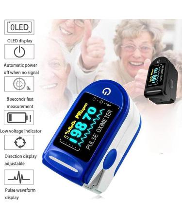 Joyfitness Portable Finger Tip Saturation Monitor - LED Blood Oxygen Monitor for SPO2 & Pulse Frequency All-in-One Device for Blood Pressure Blue - Buy Online on GoSupps.com