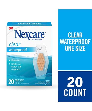 Nexcare Waterproof Clear Bandages - 20 Count, One Size - Buy Online on GoSupps.com