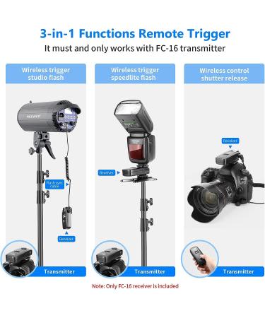 Neewer FC-16 Wireless Flash Receiver for Canon, Nikon, and Sony Cameras - Buy Online on GoSupps.com