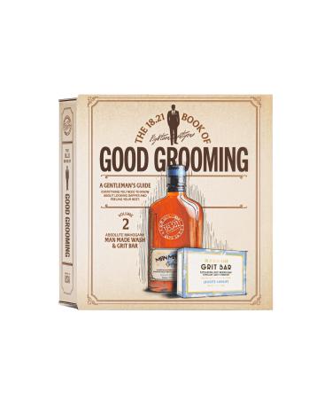 Book of Good Grooming Volume 2 Set - Absolute Mahogany by 18.21 Man Made for Men - 2 Pc 18oz Man Made Wash 3-In-1 Shampoo Conditioner and Body Wash 7oz Grit Bar