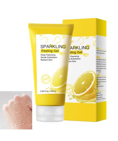 KOAHDE Exfoliating Whitening Gel Lemon Peeling Gel Lemon Face Exfoliator Gel Lemon Exfoliating Face Scrub Lemon Whitening Exfoliator Gel Face Scrub For Women Exfoliating Gel Brigtening Skin 100ML