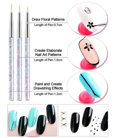Kalolary Nail Stamper Kit with Brushes, Dotting Pens, French Tip Stamp - Nail Art Tools for Stamping Manicure - Buy Online on GoSupps.com