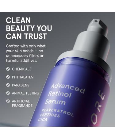 iRestore Retinol Serum for Face - 1% Retinol with Peptides & Hyaluronic Acid - Anti Aging Night Serum for Sensitive Skin - Fragrance Free Reduces Fine Lines Wrinkles (Pack of 1) - Buy Online on GoSupps.com