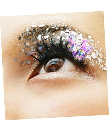 FRCOLOR 3 Pairs Fluorescent False Eyelashes Lashes with Color Lashes with Glitter Colored Lashes Glitter Lash Extensions Glitter Lashes Long Fake Eyelash Slim High-grade Fiber Sequins 3d - Buy Online on GoSupps.com