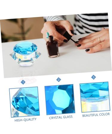 Beatifufu 1pc Nail Art Crystal Cup Acrylic Powder Holder Nail Dappen Dish Clear Dappen Dishes Cup Acrylic Liquid Dish with Lid Containers with Lids Manicure Alien Crystal Art Glass 7.5x6cm Blue - Buy Online on GoSupps.com