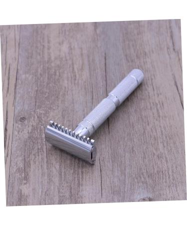Premium Steel Double Edge Safety Razor for Men - Textured Design Solid Wood Handle Perfect for a Close Shave - 1 Count - Buy Online on GoSupps.com