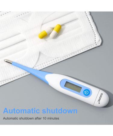 ADORIC Digital Waterproof Medical Thermometer - Fever Warning, Bright Blue White-Blue - Buy Online on GoSupps.com