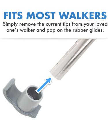 Pivit Ski Glides for Folding Medical Walkers | Pack of 2 | Smooth & Durable Replacement Feet for Seniors | Heavy Duty Cap Sliders Last Longer - Buy Online on GoSupps.com