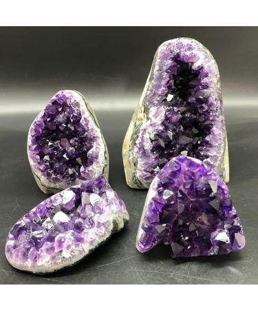 Top Natural Amethyst geode Cluster Quartz Crystal Specimen Crystal geode Reiki Random 1pc Beautiful Crystal Cluster (Size : 700g-800g) - Buy Online on GoSupps.com