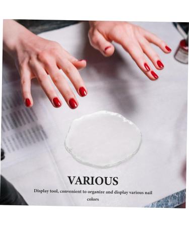  Ipetboom Ipetboom Clear Nail Art Polish Plate Glass Nail Art Polish Tray Glass Nail Polish Plate Nail Polish Holder Plate Glass Nail Polish Puck Tray - Buy Online on GoSupps.com