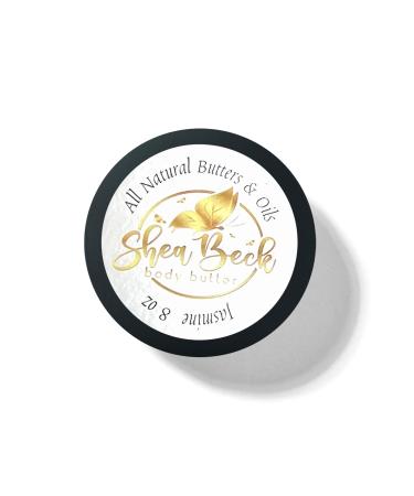 Body Butter Blend: Natural Shea Cocoa & Mango w/Jojoba Oil for Radiant Skin and Beard | Moisturizing (4 Oz Jasmine)