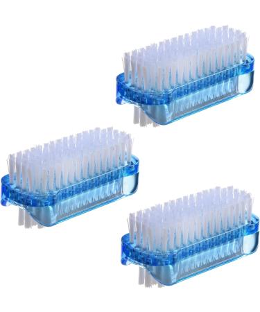 Amathings Double-Sided Hand Washing Brush Set - 3 Universal Cleaning Brushes for Hands & Surfaces (Blue) - Nail & Hand Cleaning Tools - Buy Online on GoSupps.com