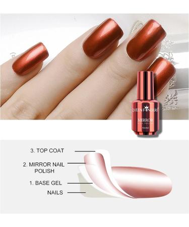 Ownest 12 Colors Mirror Nail Polish Set - Long Lasting Glossy Manicure Kit - Buy Online on GoSupps.com