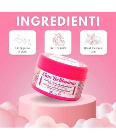 AfroRicci Ciao Bella By AfroRicci Chantilly Defining Cream for Afro Crespi Hair with Shea Butter and Almond Oil 100 ml Travel Size Made in Italy - Buy Online on GoSupps.com