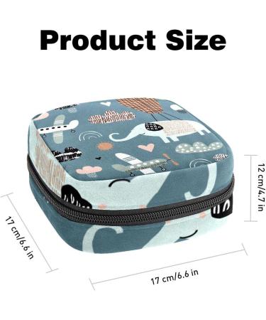 GIAPB Elephant Airplane Period Bag - Sanitary Napkin Storage & Travel Makeup Pouch #2806 - Buy Online on GoSupps.com