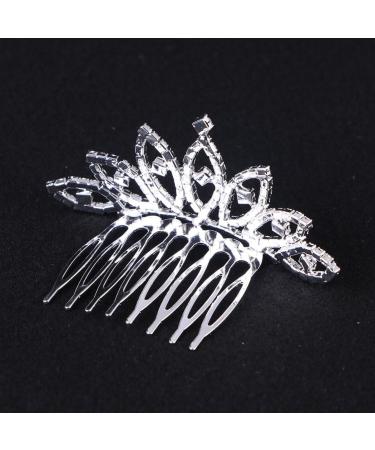 Lurrose Princess Crown Comb Mini crown hair comb small tiara comb for Flower Girls Wedding Bride Prom Birthday Party - Buy Online on GoSupps.com