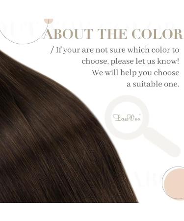 LAAVOO Real Hair Extensions - Brown Keratin Bonding U-Tip #4 - 50g 40cm - Premium Imported Quality for Seamless Volume - Buy Online on GoSupps.com