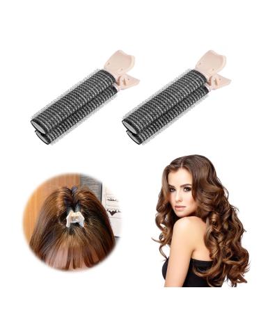 YEJAHY 2PCS Volumizing Hair Clips - Hook and Loop Hair Root Clips - Natural Fluffy Hair Volume Clip - Instant Hair Volumizing Clips for Women (black)