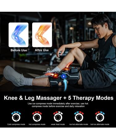 Knee Massagers for Pain Relief - Ice & Heat Therapy 5 Modes | Portable Leg Massagers for Sports Recovery & Muscle Relaxation - Buy Online on GoSupps.com