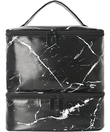 Nail Polish Bag Manicure Organizer 9.84x7.87in Double Layer Flexible Lamp Supplies Storage Lightweight Portable Travel Pouch Ideal for Salon Keeps Items Tidy and Accessible Noir - Buy Online on GoSupps.com