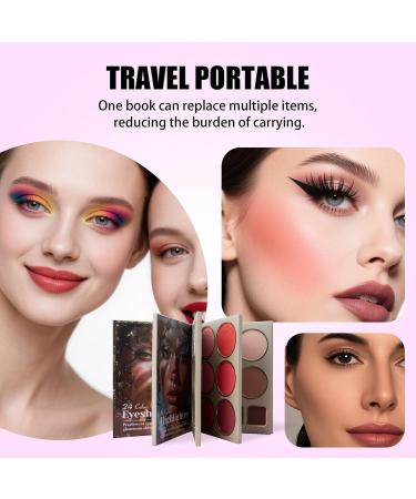 Beauty Makeup Palette 15g Blush Highlighter Shimmering Matte Powder Colorful Eyeshadow Book | Professional Cosmetic Set for Women Skin Types A - Buy Online on GoSupps.com