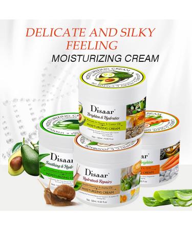DISAAR Beauty Snail Vitamin C Jojoba Oil Firming Skin Moisturizing Cream Hydrates Repairs 120ml/4.03fl.oz - Buy Online on GoSupps.com