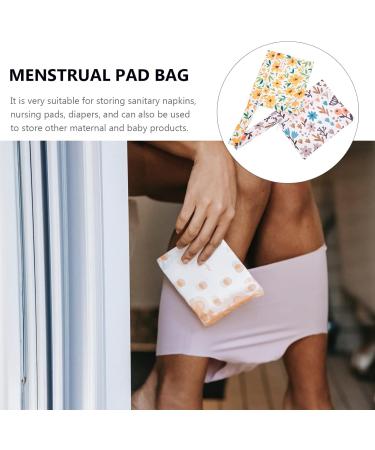Heallily Floral Print Small Storage Bag Set - Tampon Holder & Organizer for Women | Sky Blue & Violet 2 Pieces - Buy Online on GoSupps.com