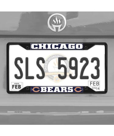 Chicago Bears Metal License Plate Frame - Black Finish | FANMATS 31348 - Buy Online on GoSupps.com