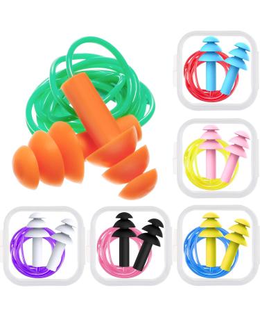 Bememo 6 Pairs Ear Plugs Noise Cancelling Reusable Earplugs for Sleeping and Swimming  6 Assorted Colors (Multicolor E) - Buy Online on GoSupps.com