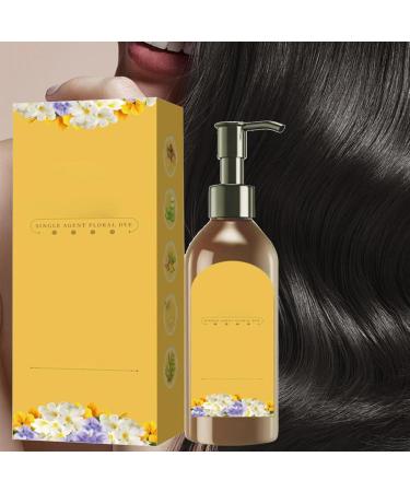 Shampoing v g tal monodose - Coloration v g tale naturelle shampoing colorant v g tal | Formule de coloration v g tale longue dur e soin nourrissant au floral pour femmes g es et grands-m re Black - Buy Online on GoSupps.com