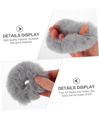 FRCOLOR Hair Ponytail Hair hair scrunchies Elastic Ponytail Holder white scrunchie ears hair ties ponytail band hair wraps for women Faux Hair Bands big hairy Miss pompom elastic - Buy Online on GoSupps.com