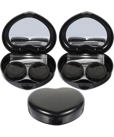 Shop Magiclulu Container Carrying Bag - Cute Lens Holder Set with Mirror & Tweezers for Travel | Black Mini Container for Contact Lenses | Essential Travel Accessory - Buy Online on GoSupps.com